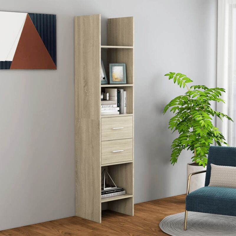 foto del prodotto vidaxl libreria rovere sonoma 40x35x180 cm in legno multistrato