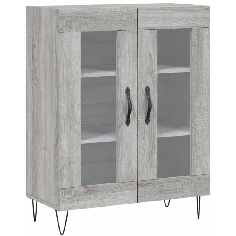 foto del prodotto vidaxl credenza grigio sonoma 69,5x34x90 cm in legno multistrato