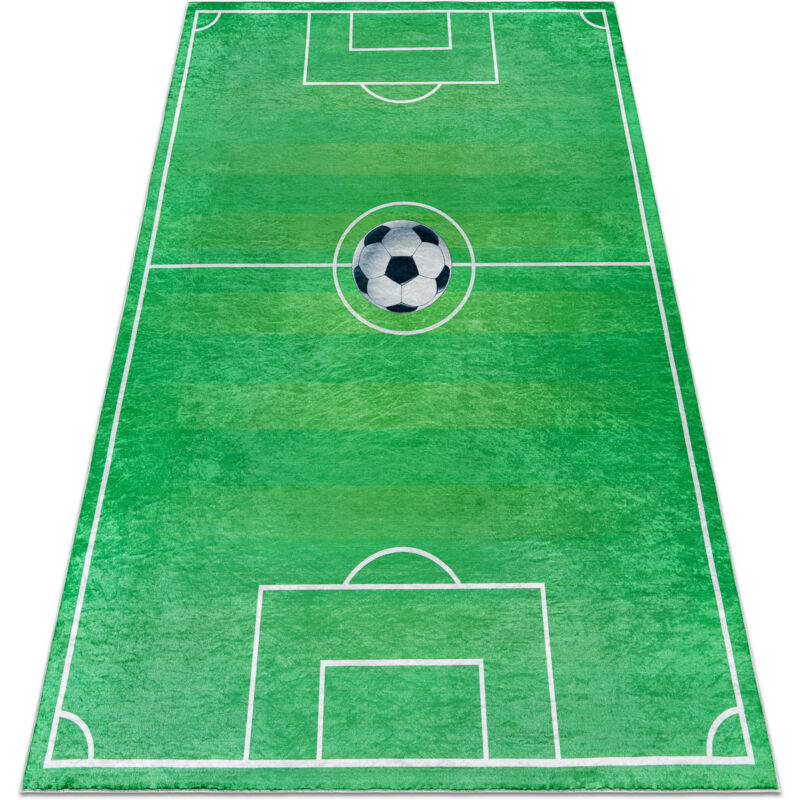 foto del prodotto tappeto lavabile bambino 9731 campo, calcio per bambini antiscivolo verde green 80x150 cm