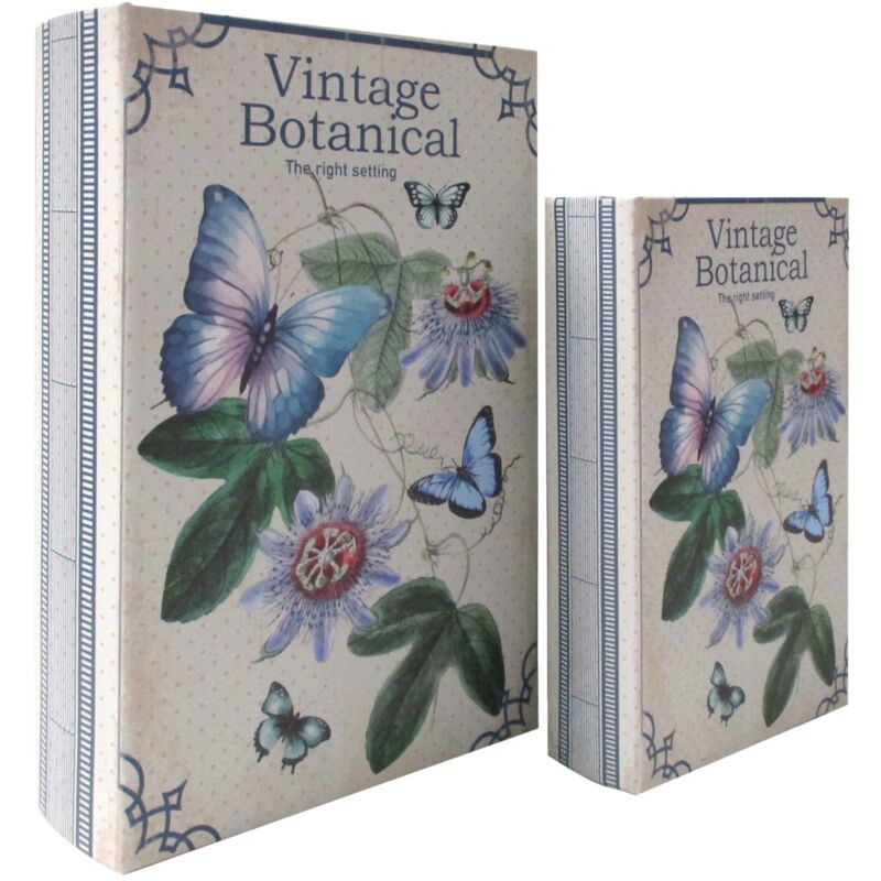 foto del prodotto regalo decorativo romantico vintage con scatola per libri a farfalla 2u