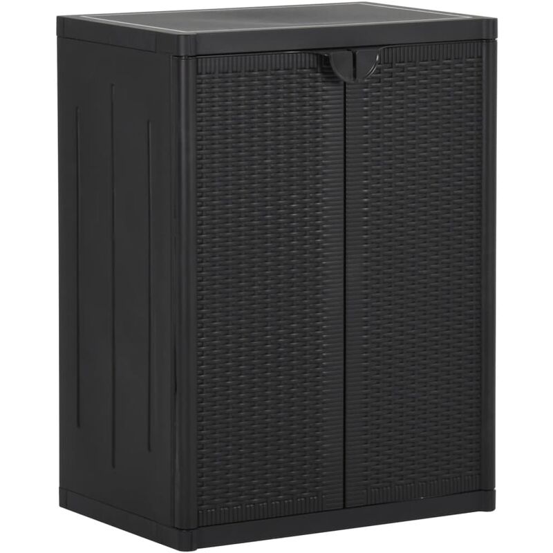 foto del prodotto furniture limited armadio da giardino nero 65x45x88 cm in