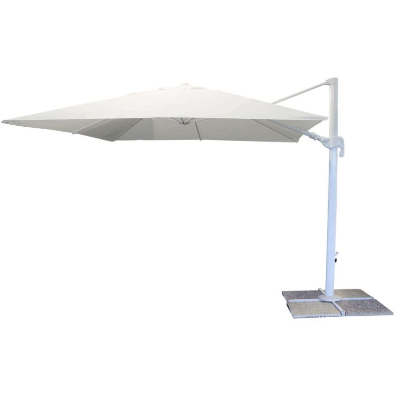 foto del prodotto ombrellone antivento da giardino 3x3 mt con palo laterale tokyo burlywood