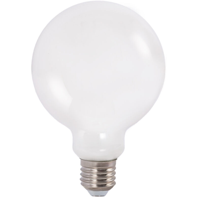 foto del prodotto lampadina led decorativa milky e27 g95 6w 3000k bianco caldo