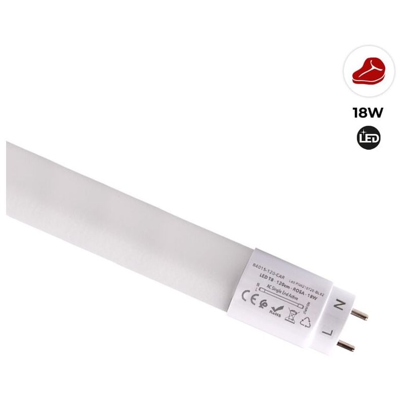 foto del prodotto tubo led t8 speciale per macelleria 120cm 18w