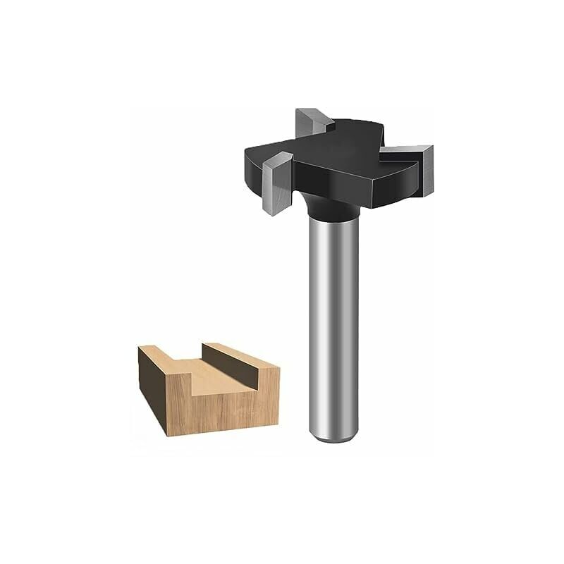 foto del prodotto fresa per superfici in lamiera di acciaio zincato con gambo da 6 mm, fresa in carburo di tungsteno per lavorazione del legno, gu.b bon