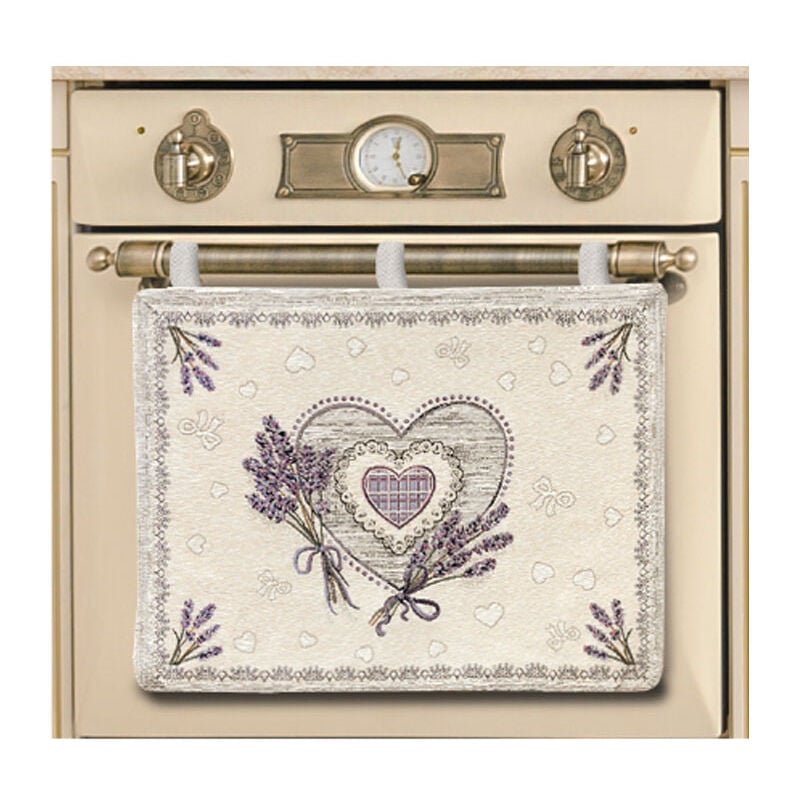 foto del prodotto copriforno cucina universale cinigliato copertura decorazione forno dis. lavanda