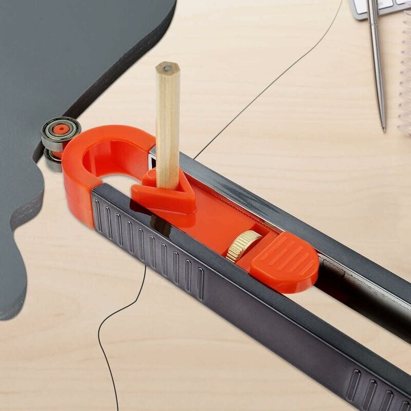 immagine 0 del prodotto sollbry righello per contorni con blocco, righello per tracciare profili con matita, righello per contorni per copiare con precisione forme