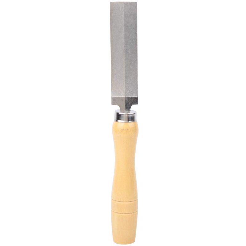foto del prodotto ej.life lima diamantata rombica con manico in legno, per la lavorazione del legno, per utensili da giardino, per la lavorazione di vetro, ceramica,