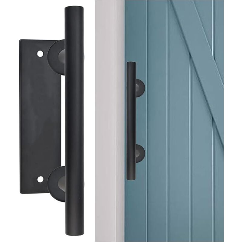 foto del prodotto sollbry maniglia per porta in acciaio al carbonio, tubo tondo da 30 cm, maniglia per porta scorrevole, antiruggine, maniglie per porte da fienile