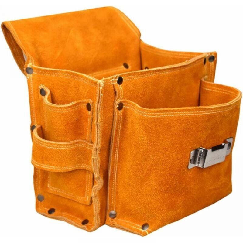 foto del prodotto sollbry borsa portautensili multifunzionale, borsa portautensili da cintura, borsa portautensili spessa, custodia portautensili in pelle bovina