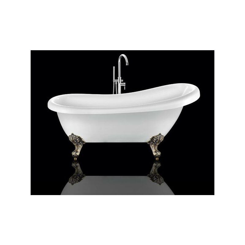 foto del prodotto vasca da bagno freestanding con piedini richmond bianca 171 cm piedini di aquila bronzo