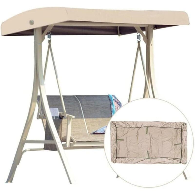 foto del prodotto sollbry copertura di ricambio per altalena da giardino, brutus 190t oxford swing top cover beige 