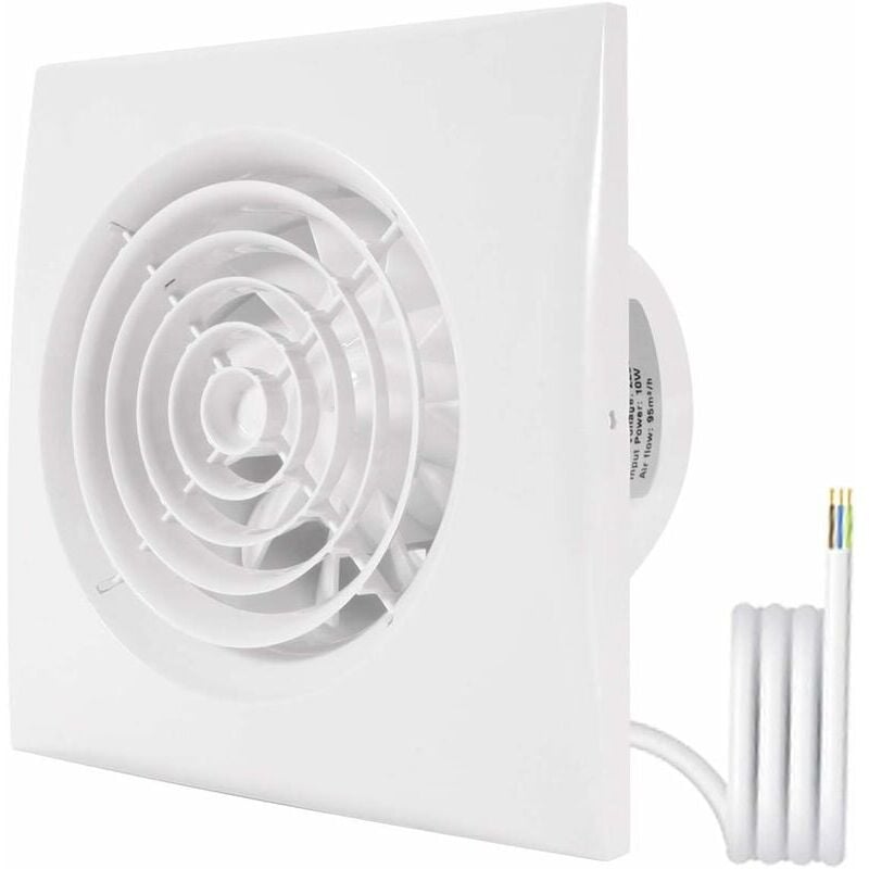 foto del prodotto ventilatore di estrazione per bagno da 100 mm, ventilatore a condotto montato a parete per scarico
