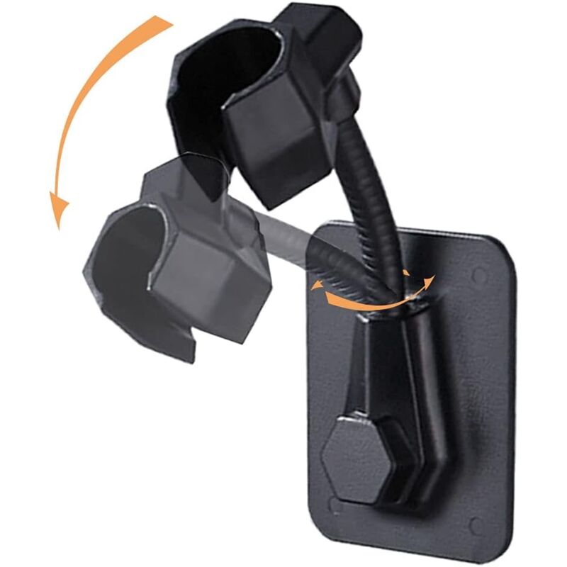 immagine 0 del prodotto sollbry supporto per soffione doccia a parete supporto per doccia supporto per doccia autoadesivo supporto per doccia nero supporto per soffione