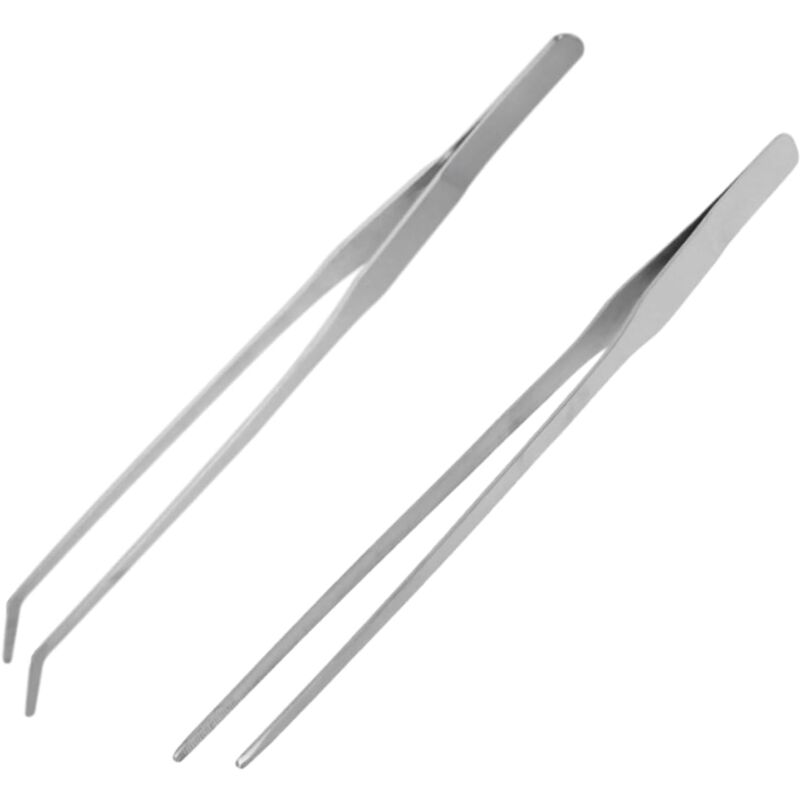 immagine 0 del prodotto sollbry pinzette professionali in acciaio inossidabile pinzette curve di precisione seghettate gomiti e testa dritta 27 cm adatte per cucina