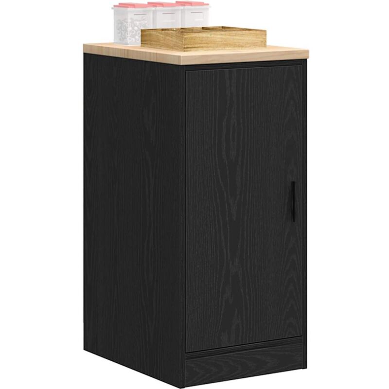 foto del prodotto vidaxl armadietto da garage nero 40x51x85 cm in legno massello di pino
