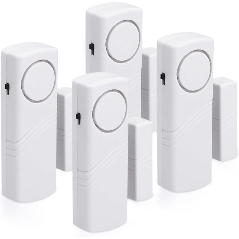 foto del prodotto sollbry allarme per porte e finestre confezione da 4 allarmi antifurto wireless sicurezza domestica contro i furti funzionamento magnetico