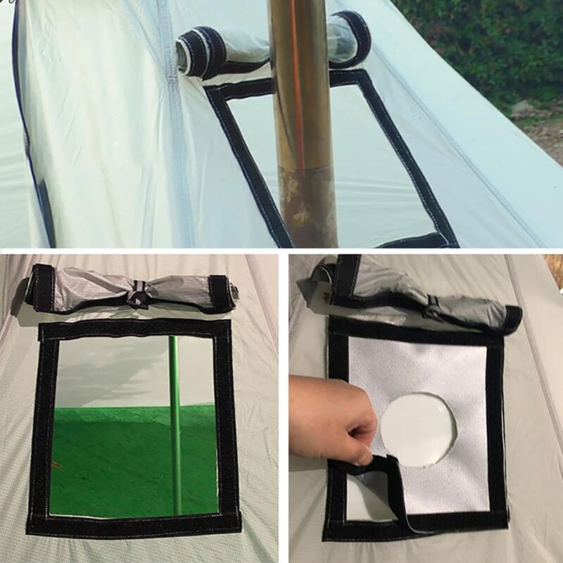 foto del prodotto sollbry jack per stufa da tenda, anello antiscottatura in fibra di vetro, accessorio per tenda per jack per stufa ad alta resistenza
