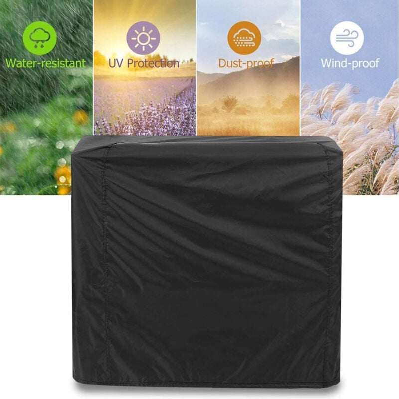 foto del prodotto sollbry copertura per barbecue nera, copertura impermeabile per griglia, anti umidit , anti polvere, anti vento, per barbecue da esterno, giardino,