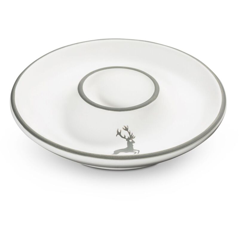 foto del prodotto ceramica gmundner cervo grigio, portauovo 12 cm 