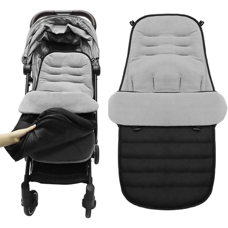 foto del prodotto sollbry sacco nanna universale per passeggino, coperta invernale per passeggino, sacco nanna invernale impermeabile e staccabile con cerniera, per