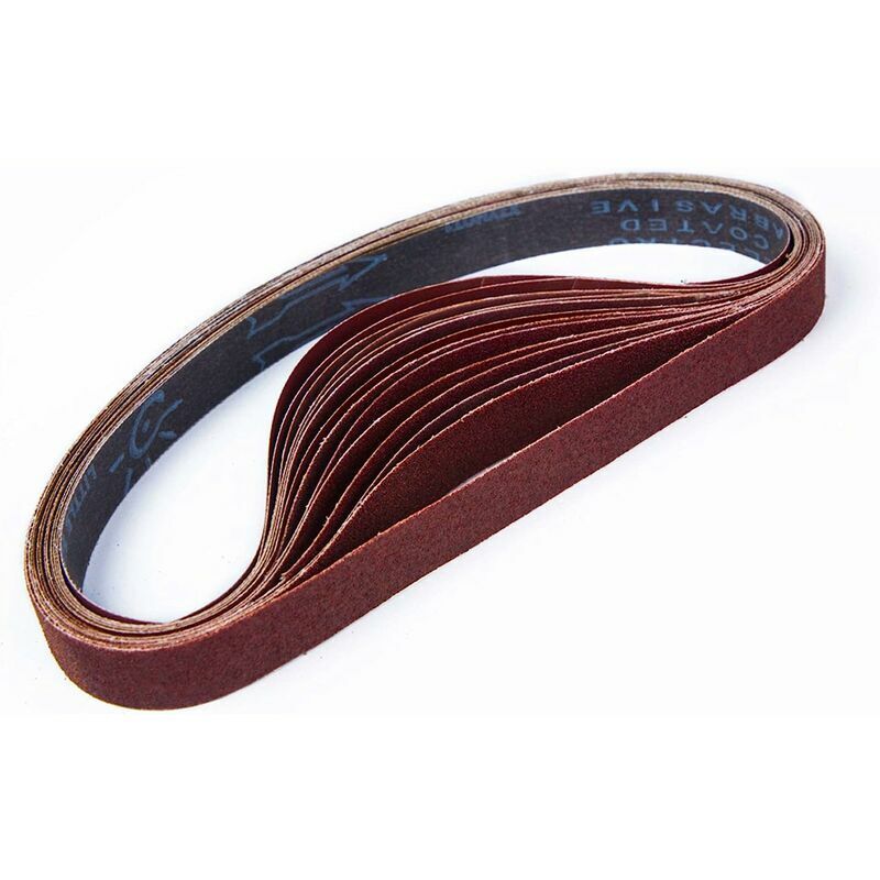 foto del prodotto nastro abrasivo, 25 x 762 mm, nastri abrasivi misti 3 grane 80 120 150 240 400 per levigatrici a nastro 15 pezzi 