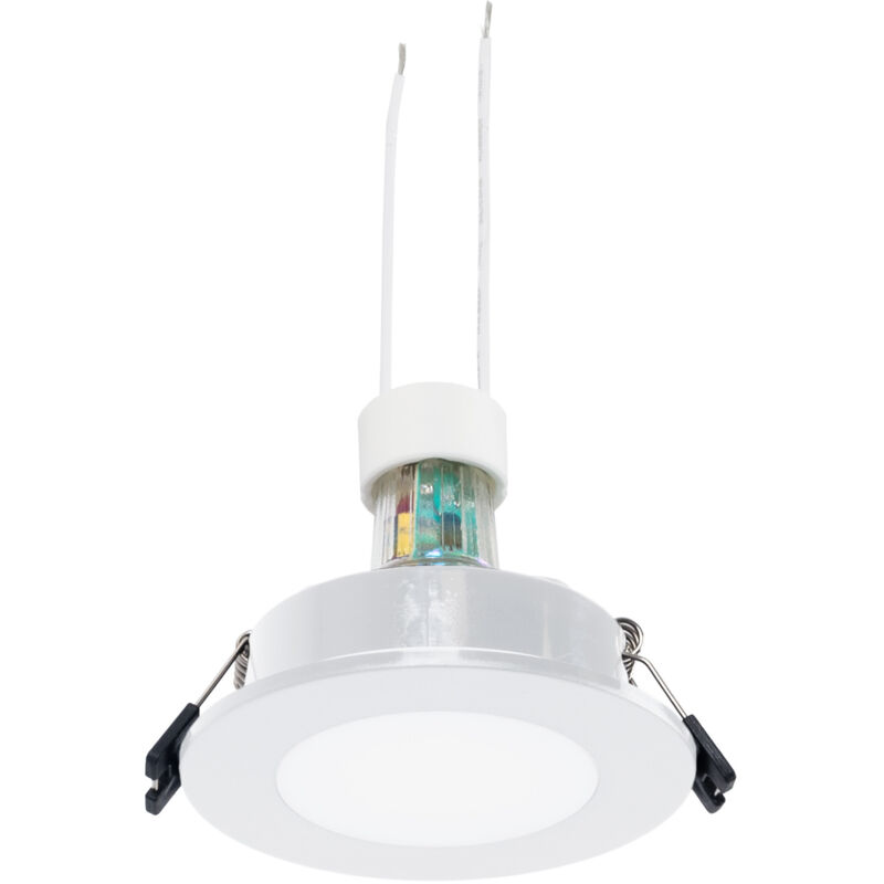 foto del prodotto lotto anello impermeabile da incasso 90mm lampadina gu10 5,4w bianco freddo