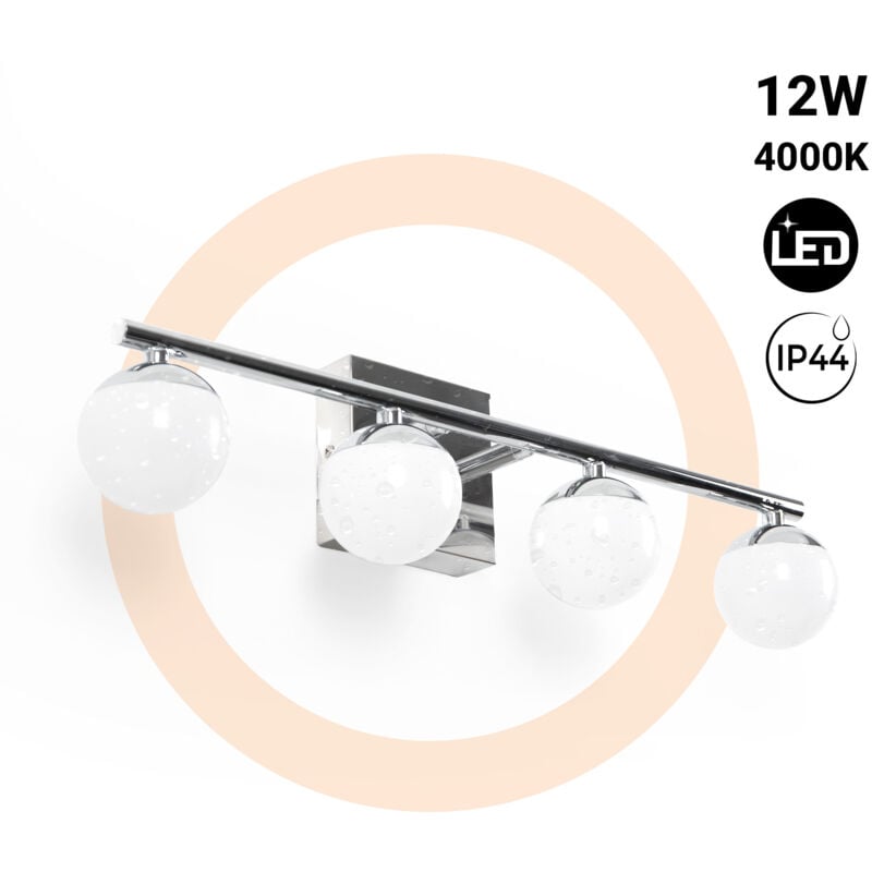 foto del prodotto applique led da bagno sfere 12w 4000k