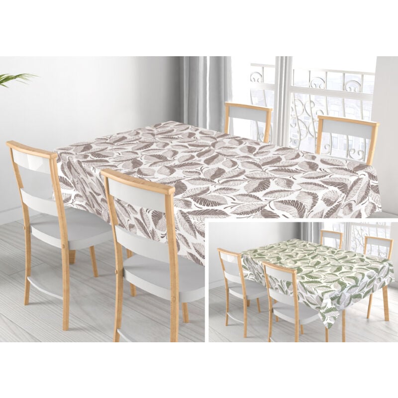 foto del prodotto tovaglia per salotto cucina tavolo 100 cotone made in italy jungle rp, misura90x90coloretortora