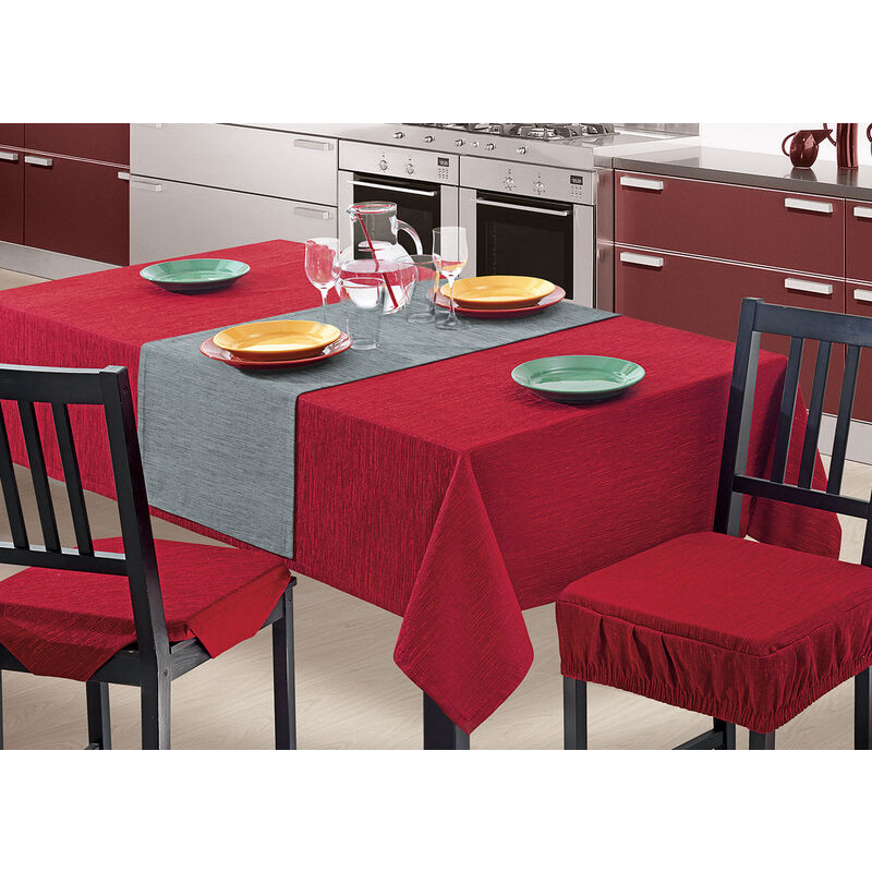 foto del prodotto copritavolo salotto cucina jacquard modello charme made in italy, misura90x90coloregiallo