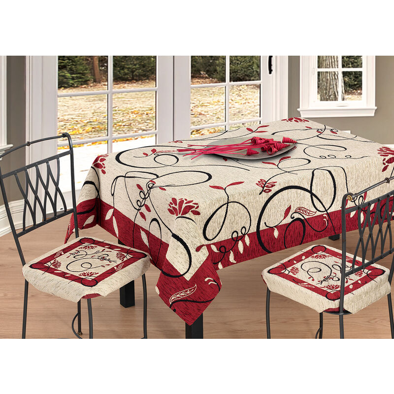foto del prodotto copritavolo salotto cucina cinigliato lavorazione jacquard modello gold, misurarunner 40x130colorebeige