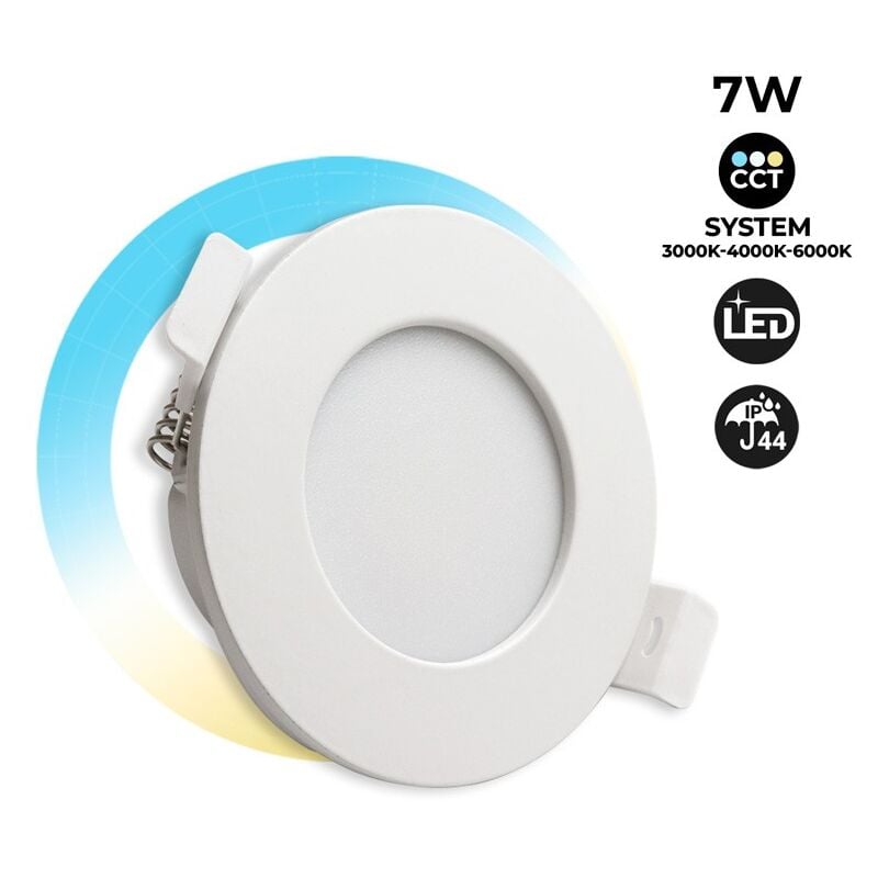 foto del prodotto downlight led cct da incasso, a tenuta stagna 7w ip44 