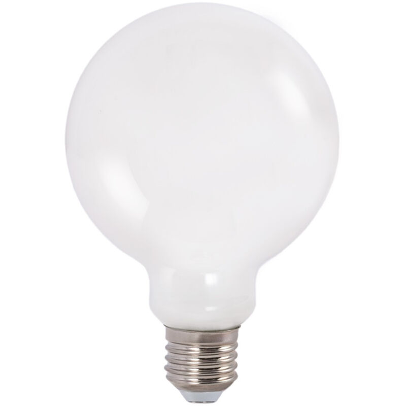 foto del prodotto lampadina led decorativa globo milky e27 g125 6w 3000k bianco caldo