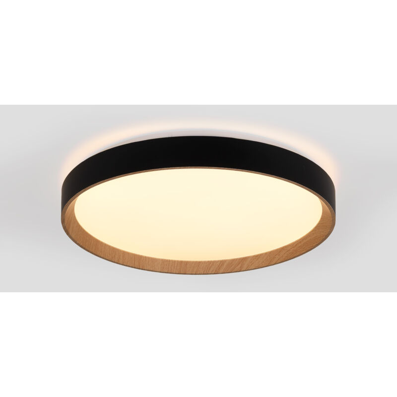 foto del prodotto plafoniera led cct 36w effetto legno 50cm
