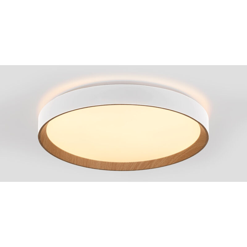foto del prodotto plafoniera led cct 36w effetto legno 50cm