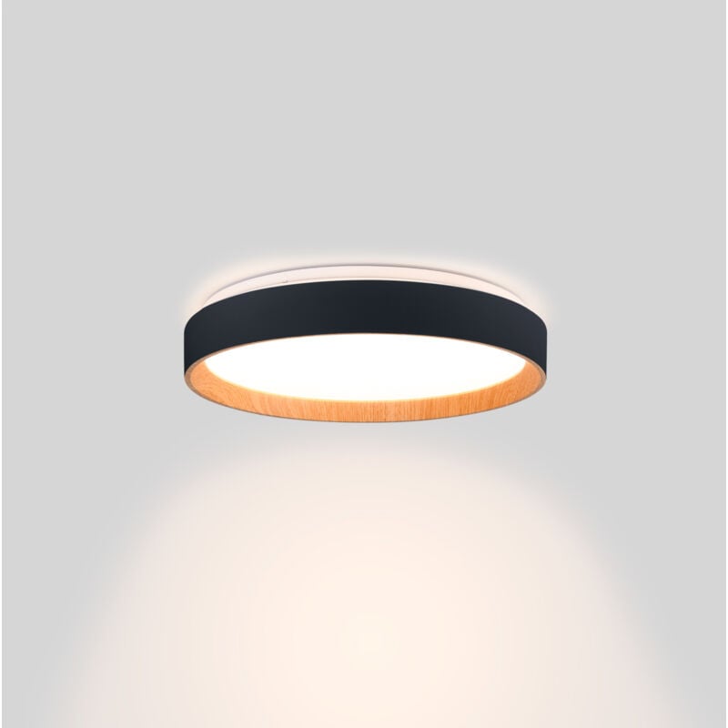 foto del prodotto plafoniera led cct 24w effetto legno 40cm