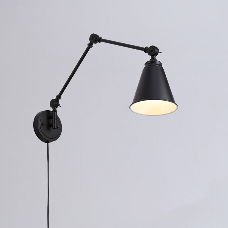 foto del prodotto applique vintage orientabile con cavo e spina tika