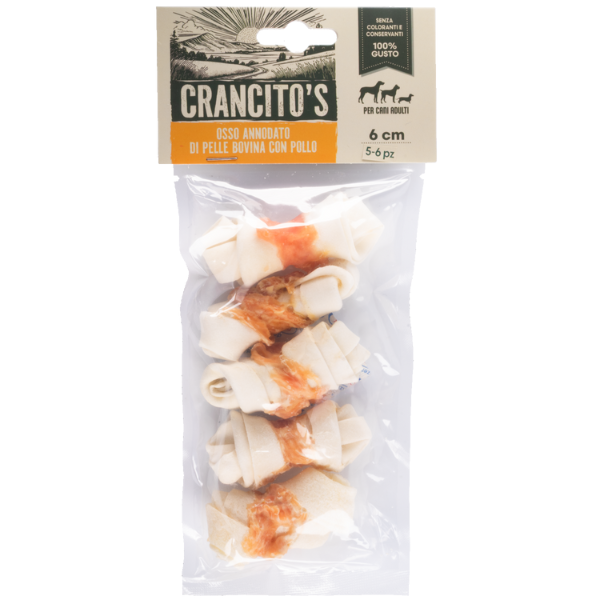 foto del prodotto crancito s osso annodato snack naturale per cani adult 5 6 pezzi 6 cm 1 ordine scegli lo sconto bzr5 bzr20 200 punti fedelt 