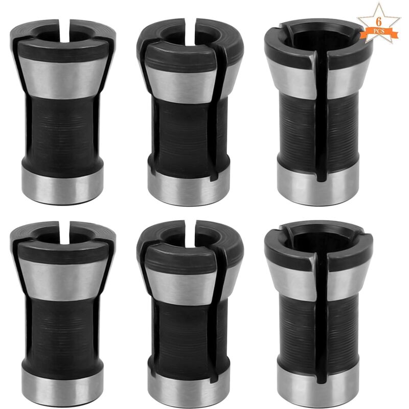 foto del prodotto pezzi mandrino mandrino, adattatore mandrino accessori mandrino mandrino fresatrice mandrino accessori per lavorazione del legno 6mm 6.35mm 8mm fdc