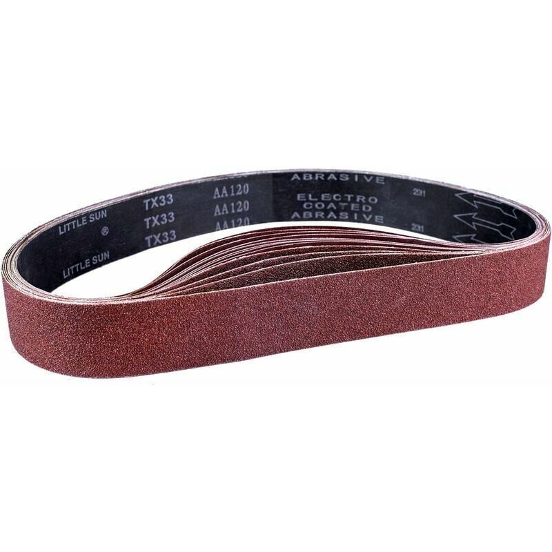 foto del prodotto nastro abrasivo nastro abrasivo, 50 x 686 mm, nastri abrasivi misti 3x grana 80 120 150 240 400 per levigatrici a nastro 15 pezzi 