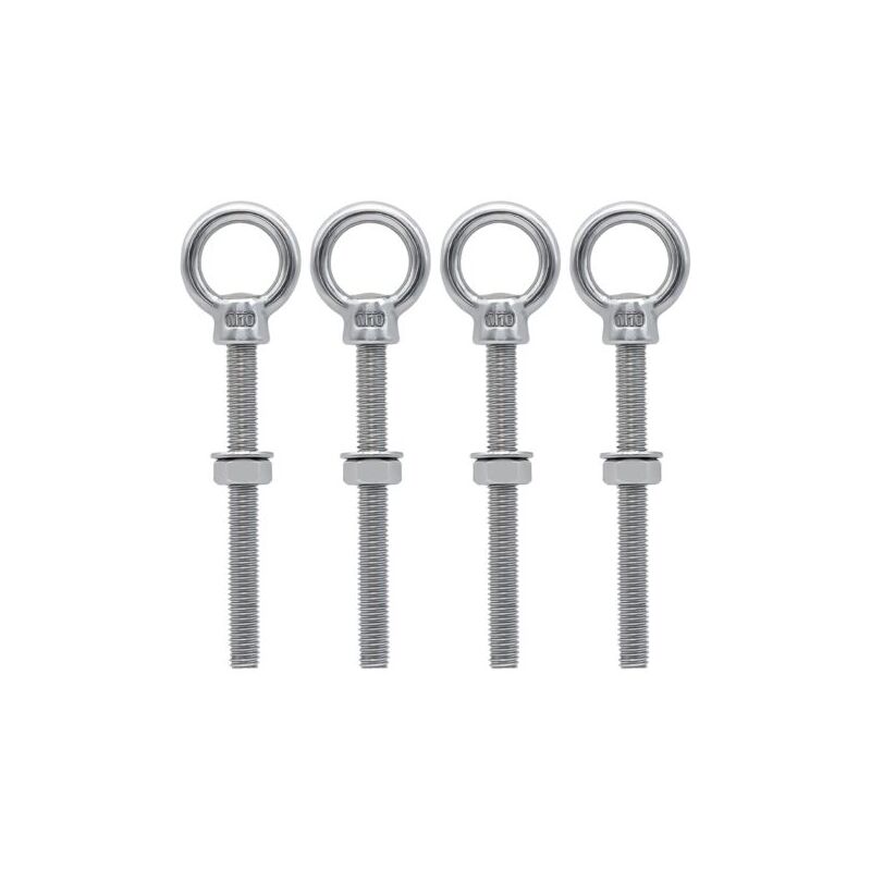 immagine 0 del prodotto bulloni ad occhiello m10 x 100 mm, vite ad anello m10 con filettatura metrica in acciaio inossidabile per fissaggio e sospensione, 4 pezzi