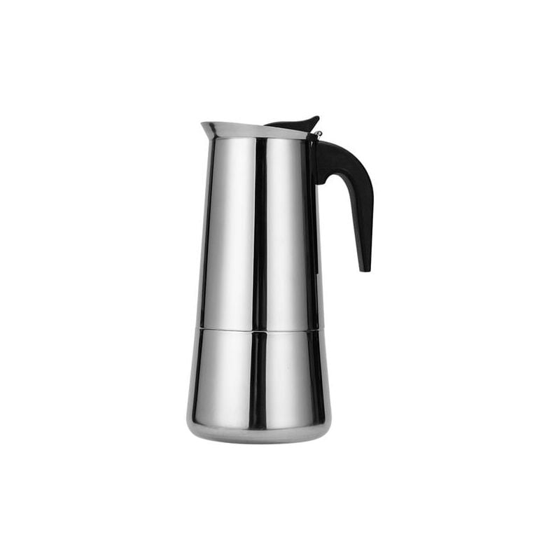 foto del prodotto lablanc caffettiera italiana, moka in acciaio inox, caffettiera a pressione da 300 ml, grande capacit , compatibile con piano cottura a induzione,