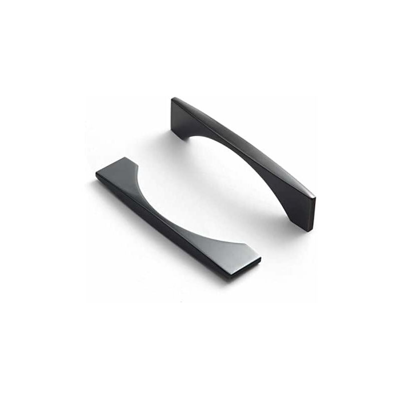 foto del prodotto 8 maniglie per mobili da cucina nere, maniglie per mobili, maniglie per mobili nere, maniglia per porta a t, distanza fori 160 mm