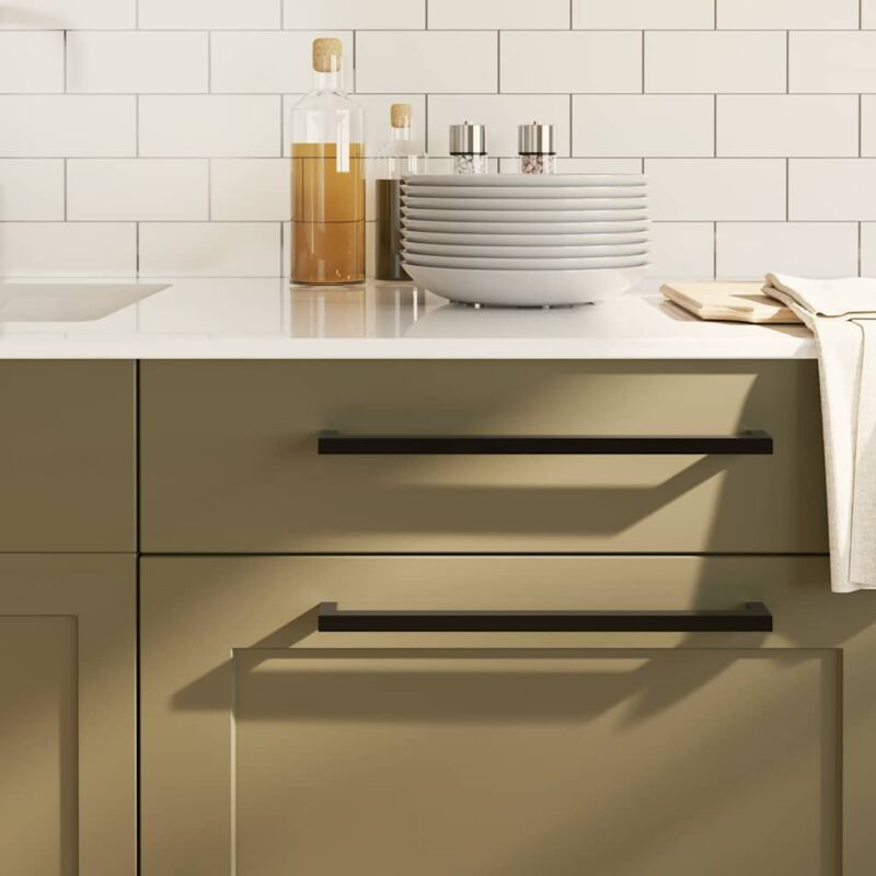 foto del prodotto vidaxl maniglie per mobili 5pz nere 320mm in acciaio inox