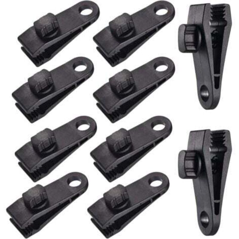 foto del prodotto 10 set di clip per teloni, clip per tende, clip per tendalini, clip per teloni, clip per tende, per tende da auto, teloni, tende da sole, campeggio