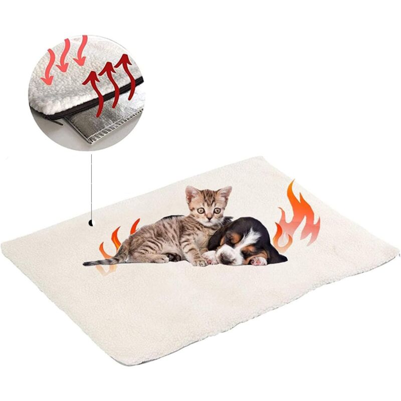 foto del prodotto lablanc tappetino autoriscaldante per gatti e cani, tappetino riscaldante, tappetino autoriscaldante per gatti senza elettricit e batterie,