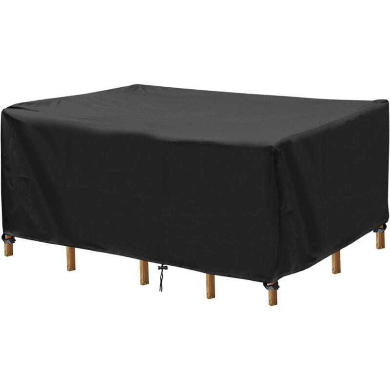 foto del prodotto lablanc copertura per tavolo da giardino, copertura impermeabile per mobili da giardino, anti uv, tessuto oxford 420d, copertura per tavolo e sedie