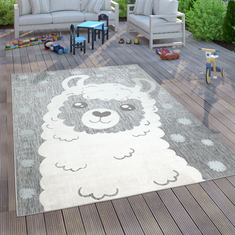 foto del prodotto paco home tappeto bambini cameretta da gioco ragazzo ragazza lama motivo moderno grigio 160x220 cm
