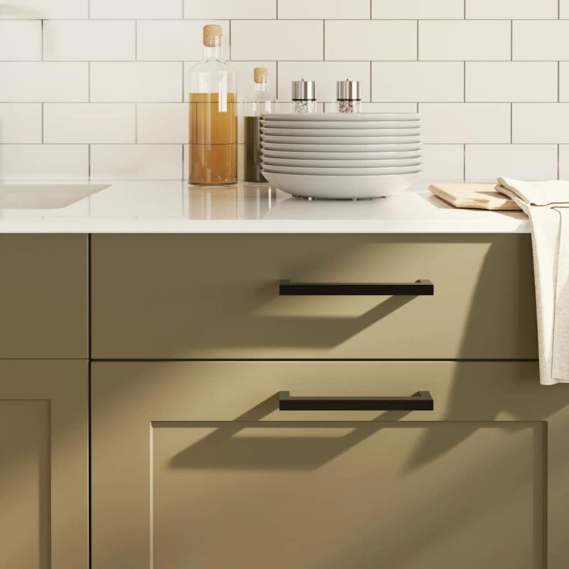foto del prodotto vidaxl maniglie per mobili 10pz nere 160mm in acciaio inox