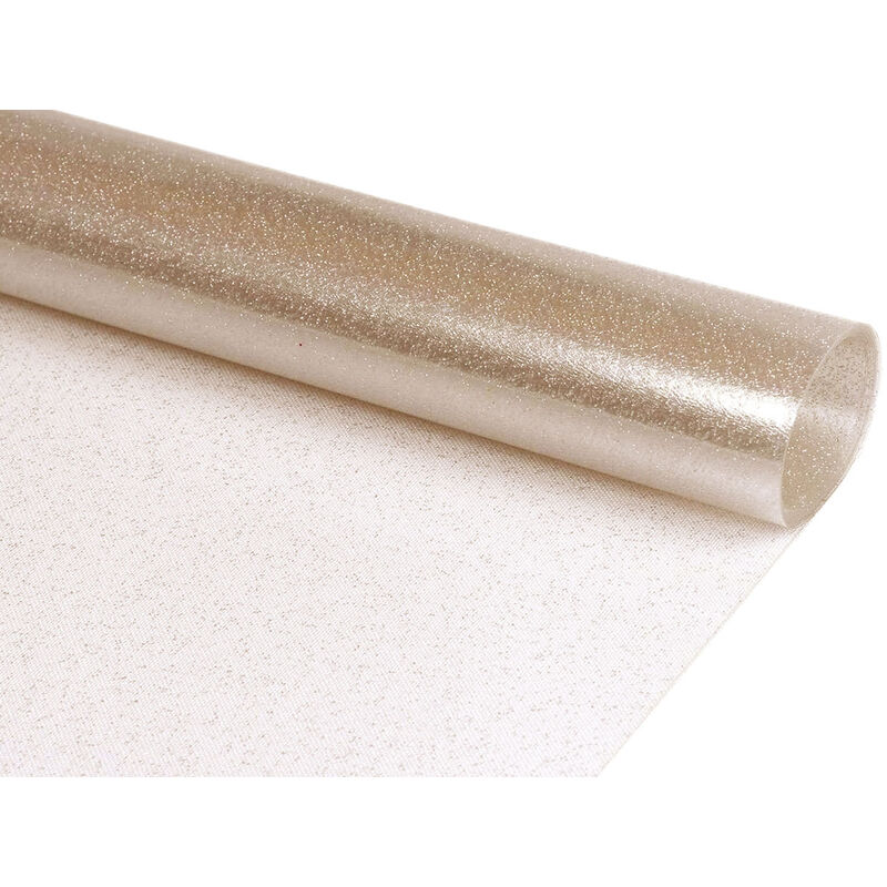 foto del prodotto tovaglia natalizia antimacchia plastificata pvc trasparente oro proteggi tavolo, misura140x220coloreoro